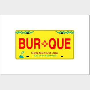 Classic New Mexico License Plate BURQUE Posters and Art